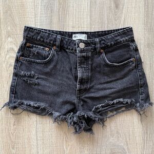 Zara Black Jean Shorts